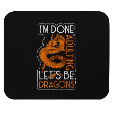 Discover Dragon Black Chinese Dragon Mouse Pads