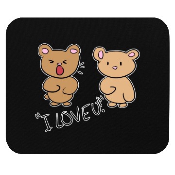 Discover i love you teddy bear couple Mouse Pads