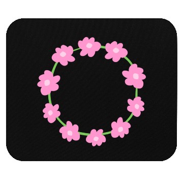 Discover circle symbol shape flowers pink nature Mouse Pads