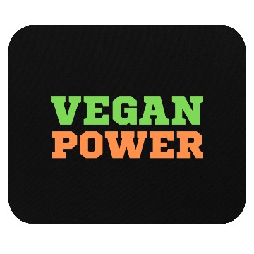 Discover VEGAN POWER (Green & Orange letters) Mouse Pads