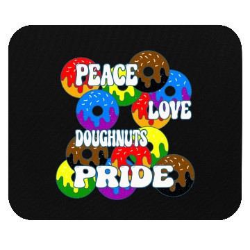 Discover Peace Love Doughnuts Pride - LGBTQ+ Mouse Pads