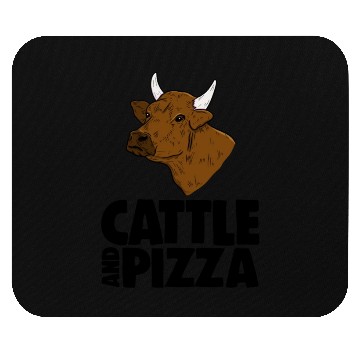 Discover Cattle And Pizza Mouse Pads