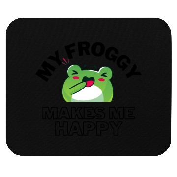 Discover Froggy Frog Makes Me Happy Mouse Pads