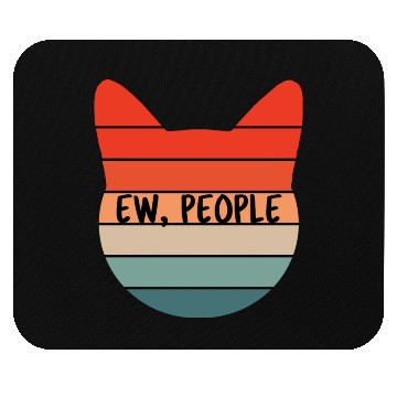 Discover Ew People Cat Retro Sunset Colors Mouse Pads