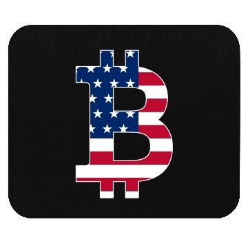 Discover BITCOIN in USA style Mouse Pads