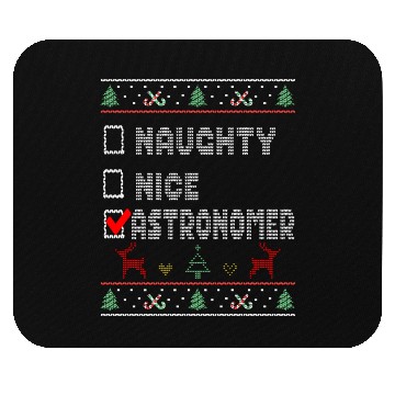 Discover Naughty Nice Astronomer, Matching Christmas Group Mouse Pads