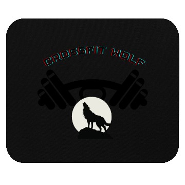 Discover Funny lovely vintage Crossfit wolf with weights Mouse Pads