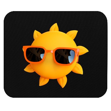 Discover Sun 3d summer yellow nature Mouse Pads