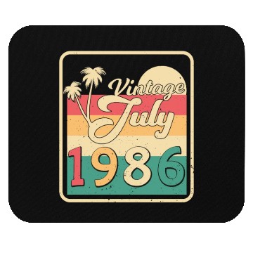 Discover Birthday Greeting For July 1986 Mouse Pads