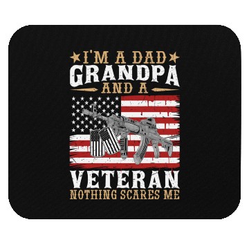 Discover Im A Dad Veteran Nothing Mouse Pads