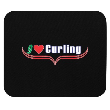 Discover i love curling Mouse Pads