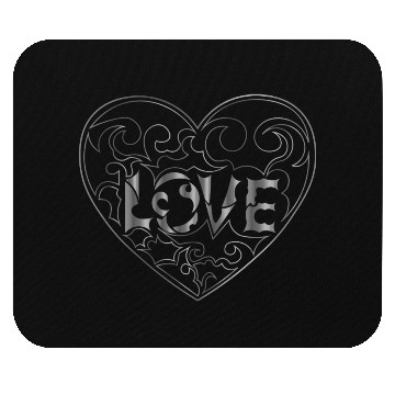 Discover Artsy Love Silver logo in a heart Mouse Pads