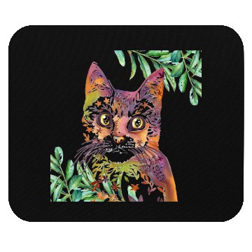Discover Floral Cat Mouse Pads
