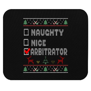 Discover Naughty Nice Arbitrator, Matching Christmas Group Mouse Pads