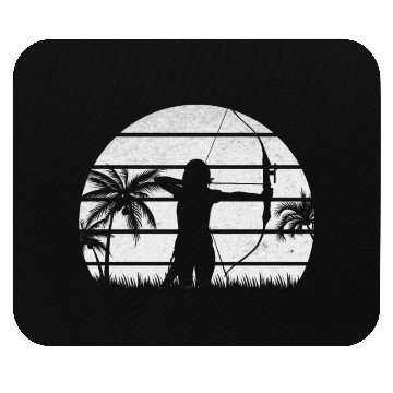 Discover Archery Woman Archer Archery Bow & Arrow Archery Mouse Pads