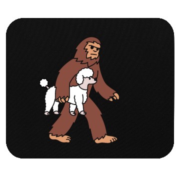 Discover Bigfoot Sasquatch Walking Poodle Mouse Pads