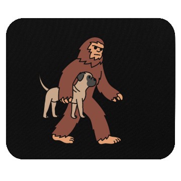 Discover Bigfoot Sasquatch Walking Bullmastiff Mouse Pads
