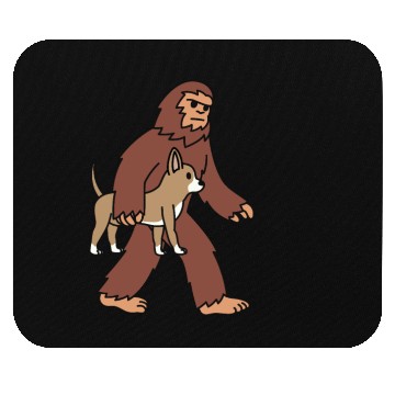 Discover Bigfoot Sasquatch Walking Chihuahua Mouse Pads