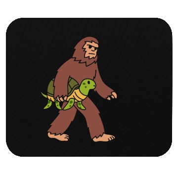Discover Bigfoot Sasquatch Walking Turtle Mouse Pads
