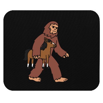 Discover Bigfoot Sasquatch Walking Horse Mouse Pads
