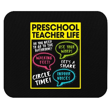 Discover Preschool Teacher Life Mouse Pads