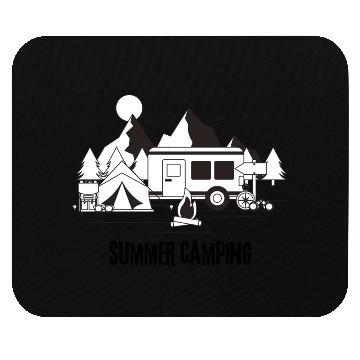Discover summer camping Mouse Pads