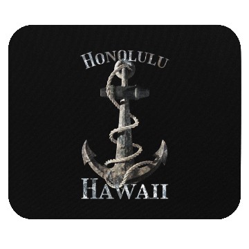 Discover Honolulu Hawaii Nautical Anchor Sailing Mouse Pads