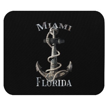 Discover Miami Florida Nautical Anchor Sailing Mouse Pads