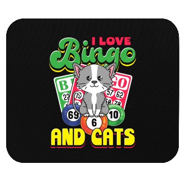 Discover I love bingo and cats - cat saying quote Mouse Pads