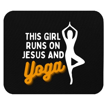 Discover Runs On Jesus And Yoga Mouse Pads