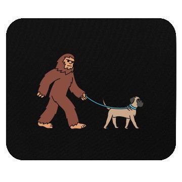 Discover Bigfoot Sasquatch Walking English Mastiff Mouse Pads