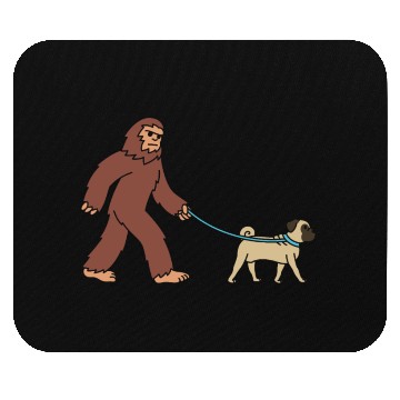 Discover Bigfoot Sasquatch Walking Pug Mouse Pads