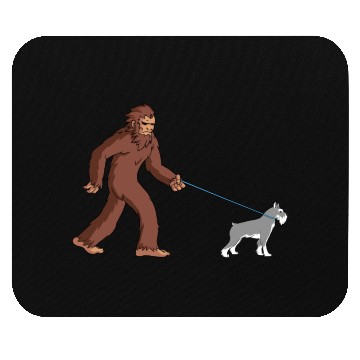 Discover Bigfoot Sasquatch Walking Schnauzer Mouse Pads