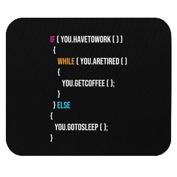 Discover Funny Programmer Codes Coffee And Sleep Mouse Pads