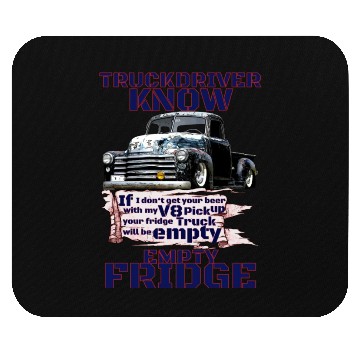 Discover V8 Truck Driver under American Flag Mouse Pads