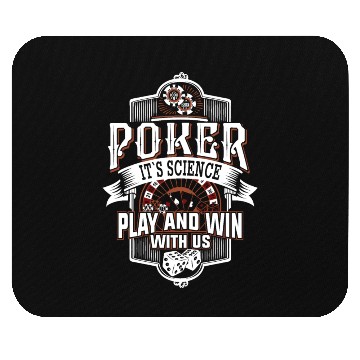 Discover Poker it s science White Mouse Pads