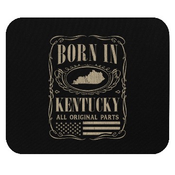 Discover Vintage America US States Born Kentucky Mouse Pads