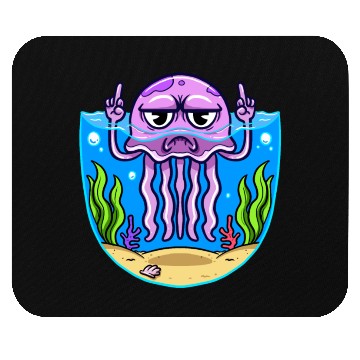 Discover Jelly Fish Middle Finger Jellyfish Mouse Pads
