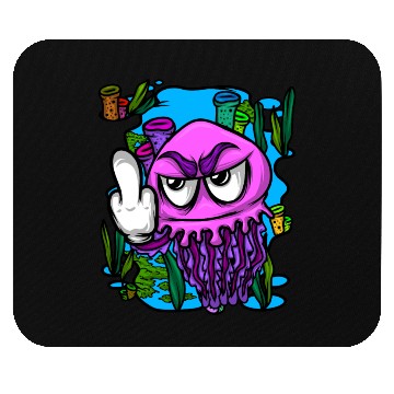 Discover Jelly Fish Middle Finger Jellyfish Mouse Pads