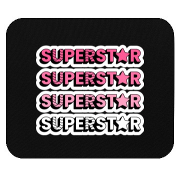 Discover SUPERSTAR!!!!!! (Pink/White Mouse Pads