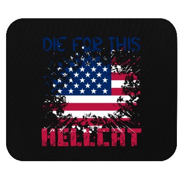 Discover Die For This Hellcat- Vintage US Flag Mouse Pads