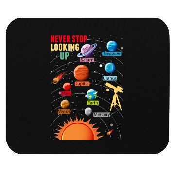 Discover Telescope Solar System Planets Astronomy Lover Mouse Pads