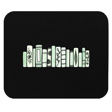Discover Green Pastel Books Mouse Pads