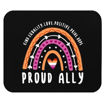 Discover Proud Ally Lesbian Pride Rainbow Mouse Pads
