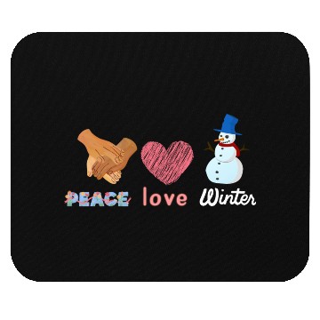 Discover peace, love, winter Mouse Pads