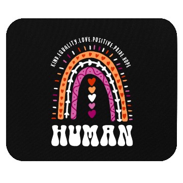 Discover Human Lesbian Pride Boho Rainbow Mouse Pads