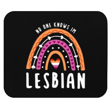 Discover No One Knows Im Lesbian Rainbow Mouse Pads