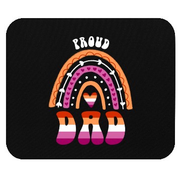 Discover Proud Dad Lesbian Pride Rainbow Mouse Pads