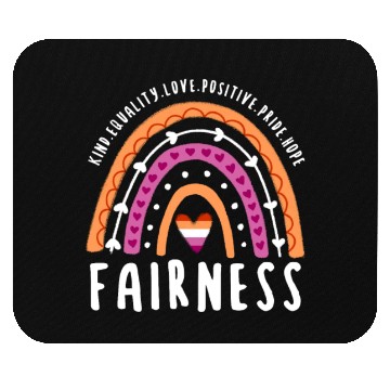 Discover Fairness Lesbian Pride Rainbow Mouse Pads