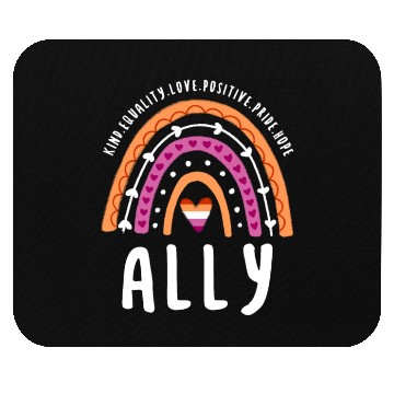 Discover Ally Lesbian Pride Rainbow Mouse Pads
